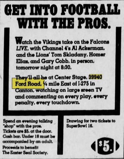 Center Stage - Nov 22 1981 Article (newer photo)